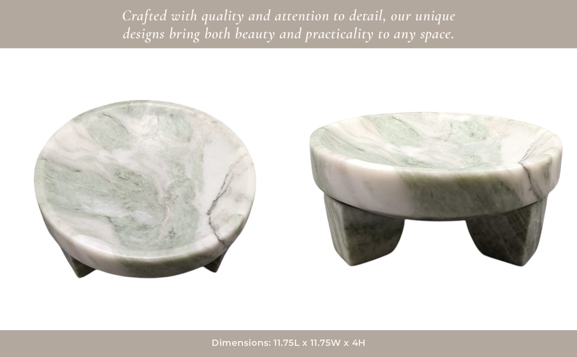 Gibeon Onyx Green Marble Bowl Table Decors| Sagebrook Home