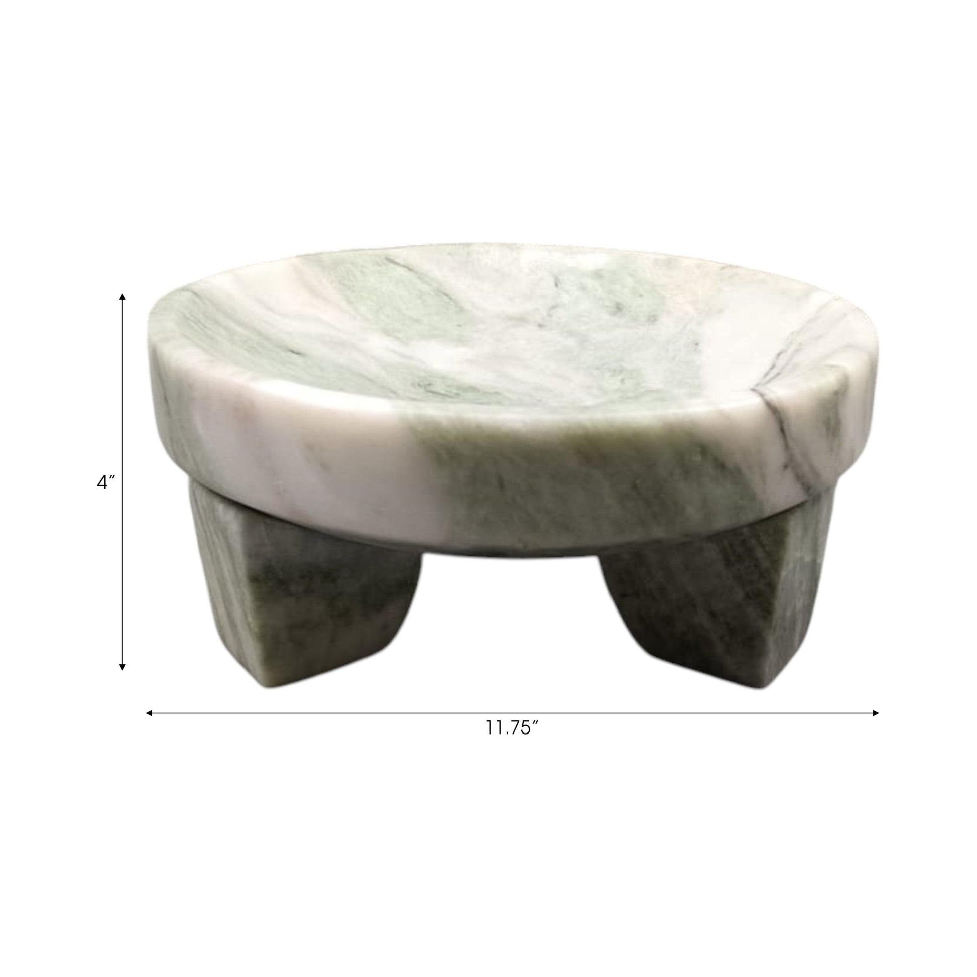 Gibeon Onyx Green Marble Bowl Table Decors| Sagebrook Home
