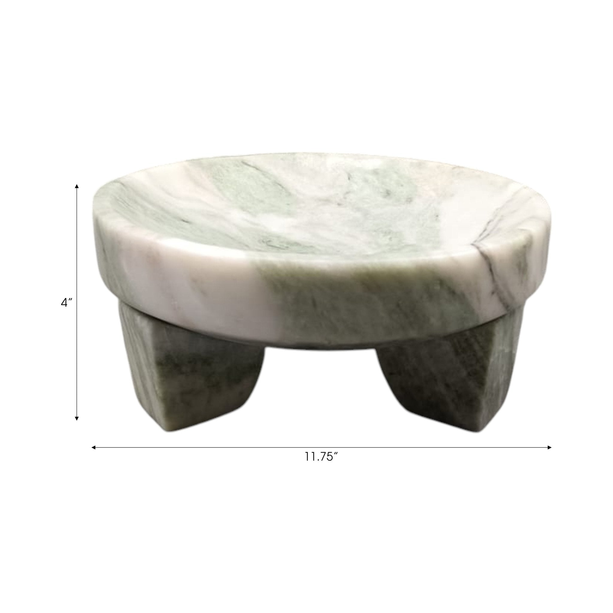 Gibeon Onyx Green Marble Bowl Table Decors| Sagebrook Home