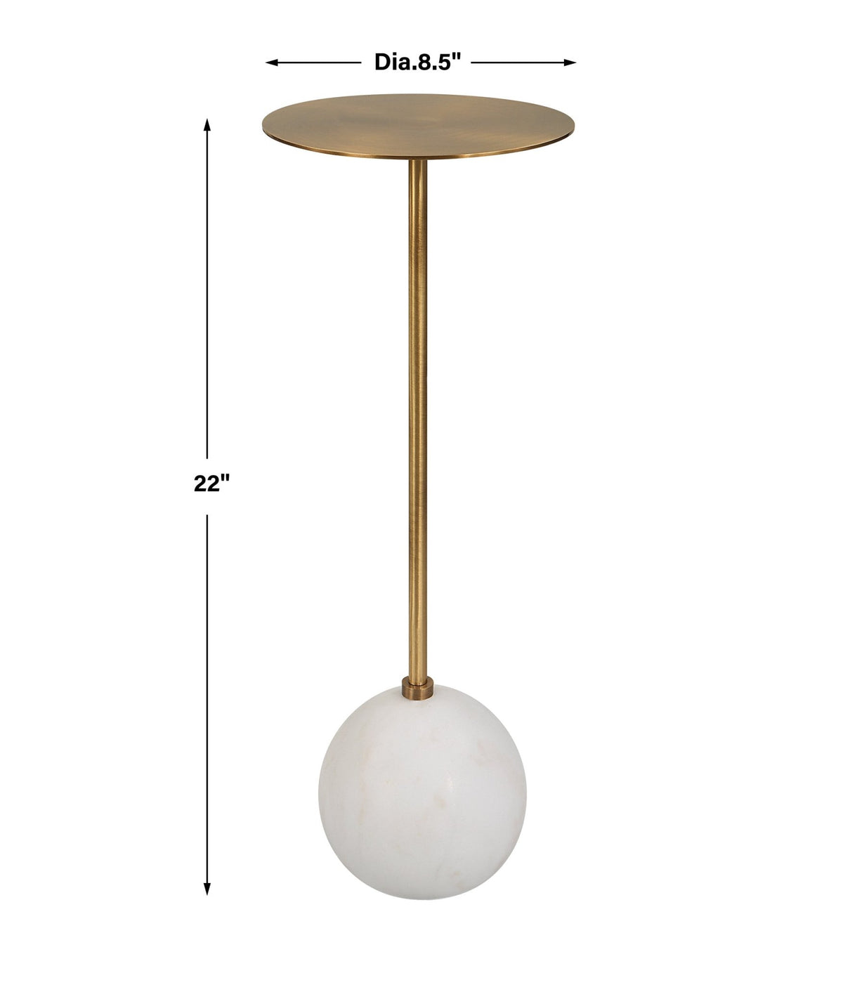 Gimlet Drink Table, White Accent & End Tables| Uttermost