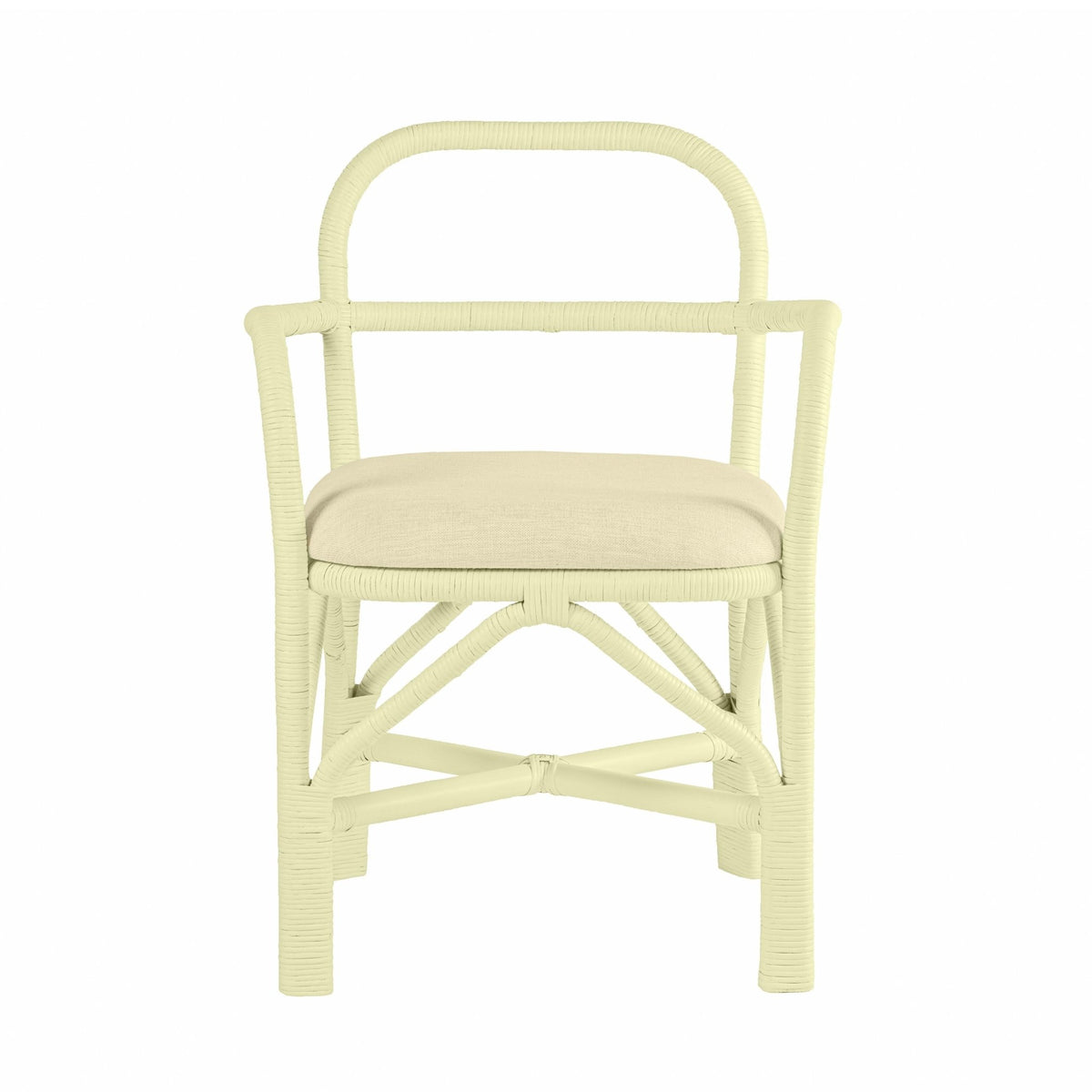Ginny Cream Rattan Dining Chair Dining Chairs| TOV