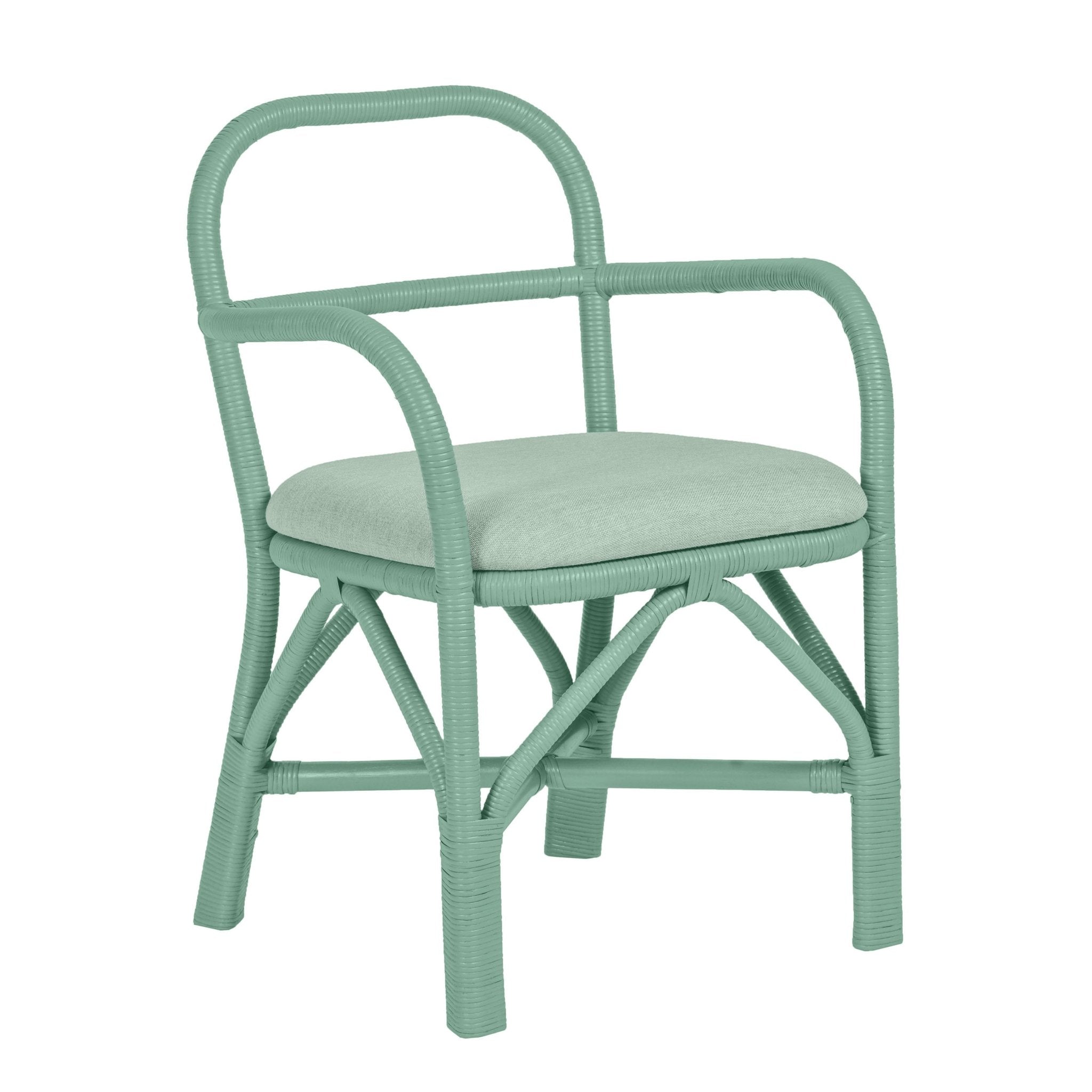 Ginny Green Rattan Dining Chair Dining Chairs| TOV