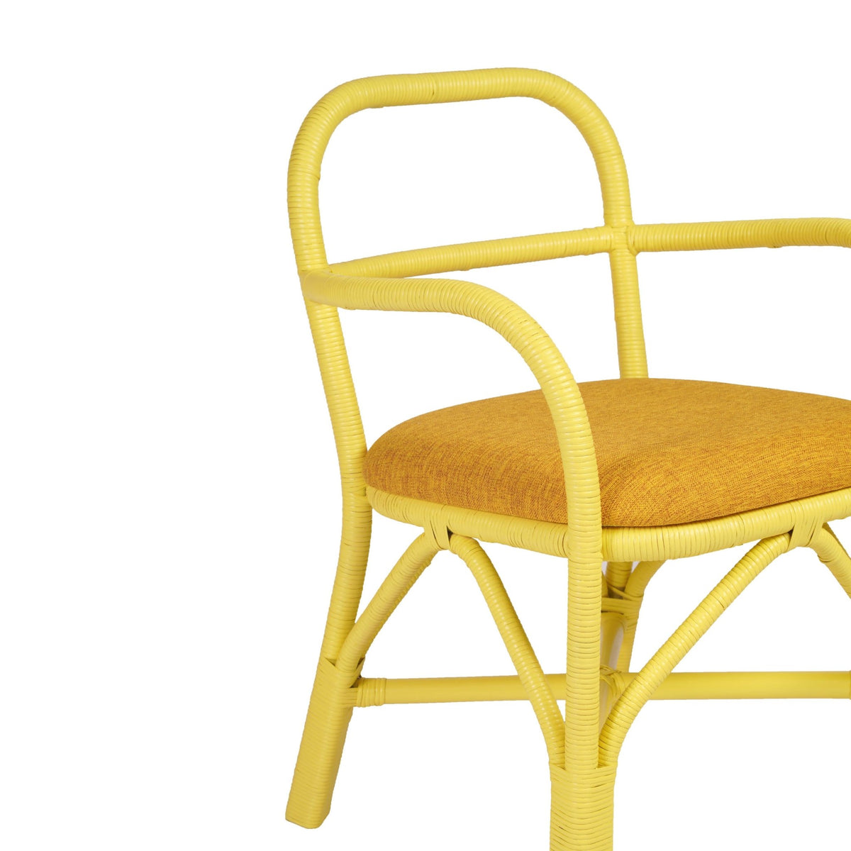 Ginny Yellow Rattan Dining Chair Dining Chairs| TOV