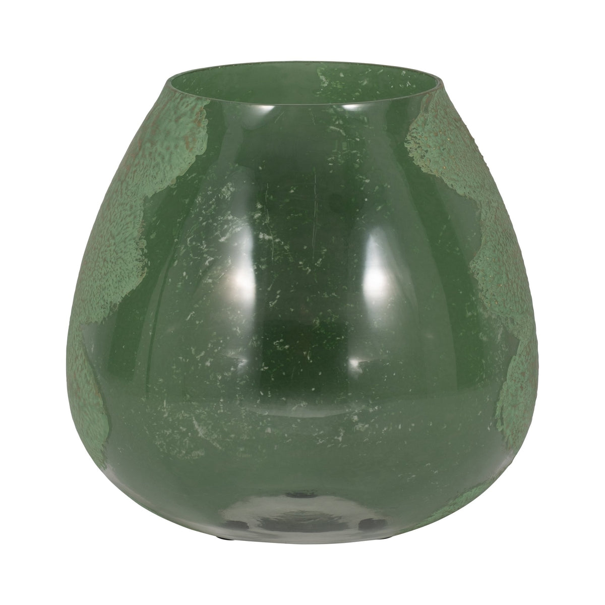 GLASS, 10" DIPPED VASE, GREEN Vases and Jars| Sagebrook Home