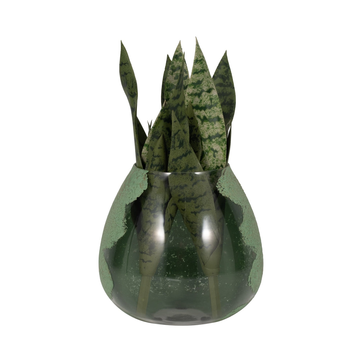 GLASS, 10" DIPPED VASE, GREEN Vases and Jars| Sagebrook Home