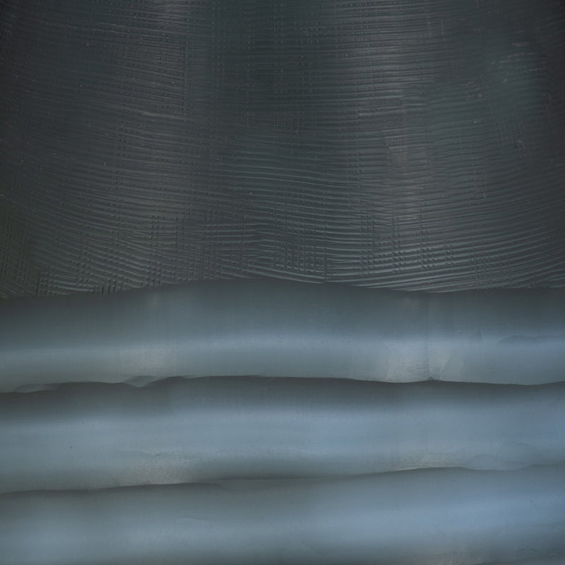 Glass, 10" Etched Vase, Blue - Al Rugaib Furniture