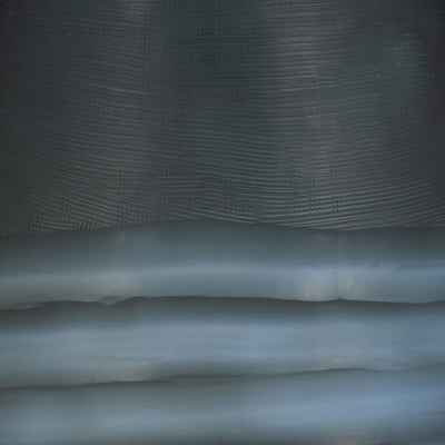 Glass, 10" Etched Vase, Blue - Al Rugaib Furniture