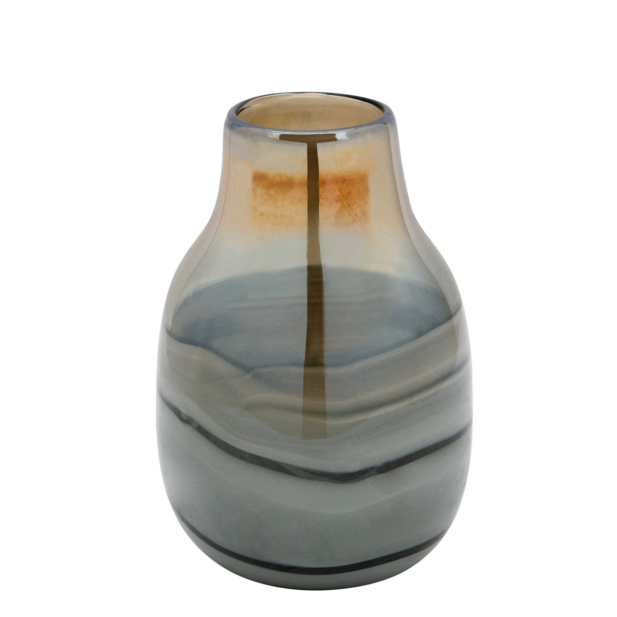 Glass 10"H Metallic Vase, Black/Gold Vases and Jars| Sagebrook Home