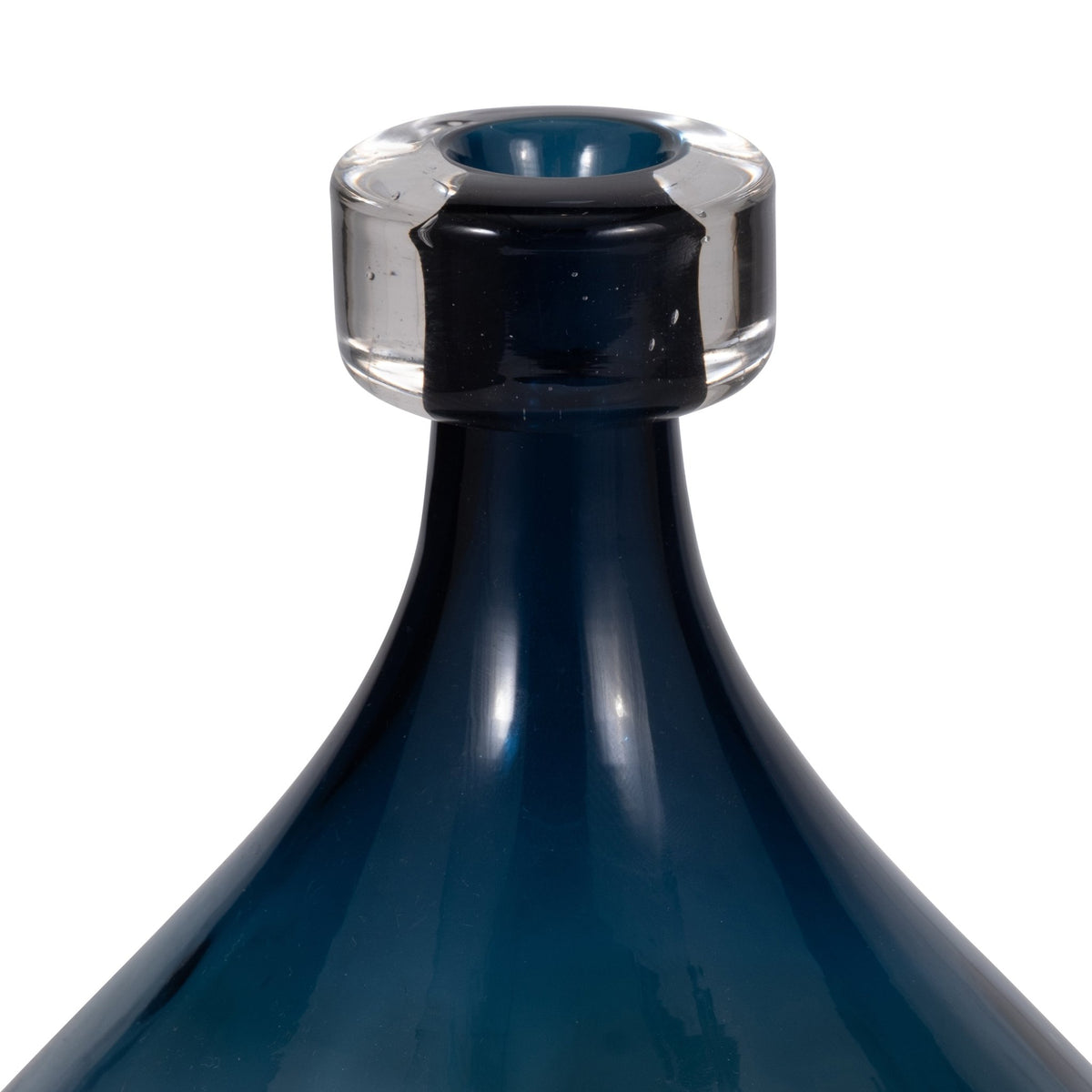 GLASS, 11" DIMPLE VASE BLUE Vases and Jars| Sagebrook Home