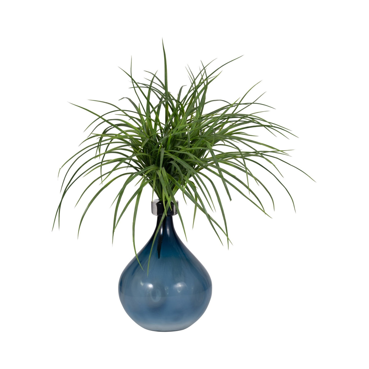 GLASS, 11" DIMPLE VASE BLUE Vases and Jars| Sagebrook Home