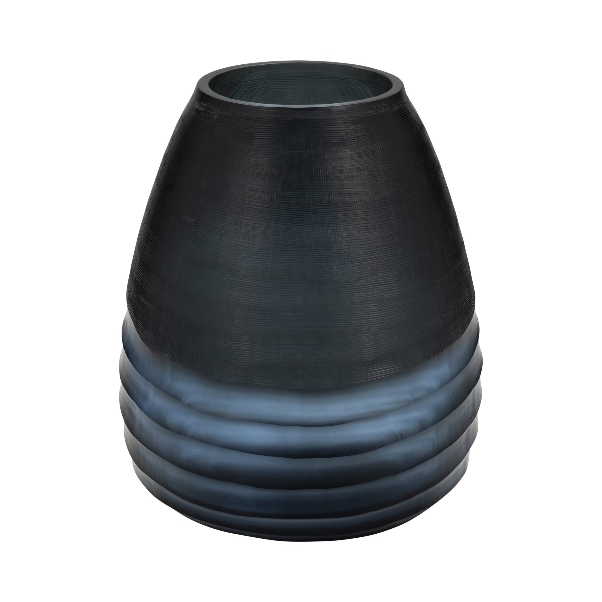 Glass, 11" Etched Vase, Blue Vases and Jars| Sagebrook Home