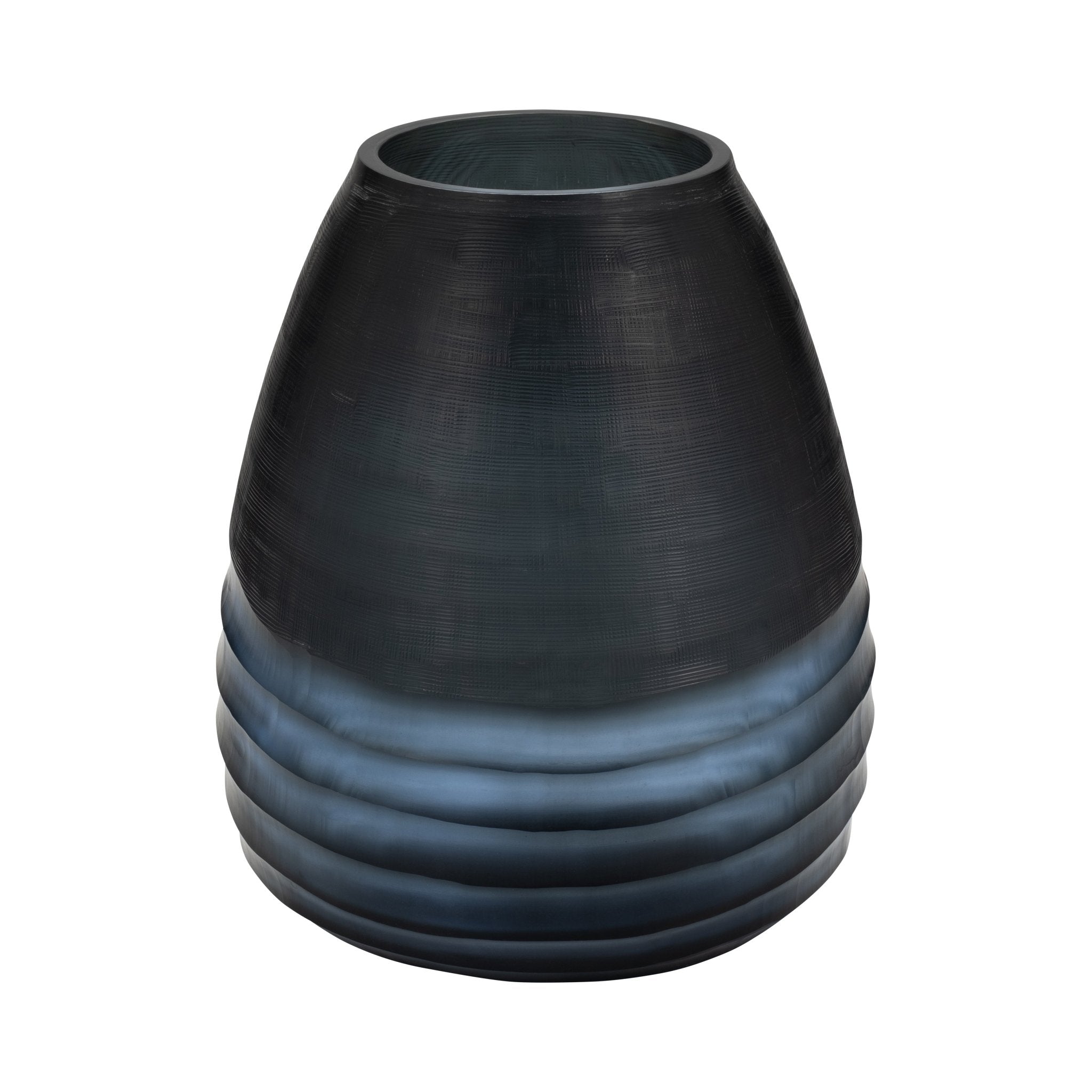 Glass, 11" Etched Vase, Blue Vases and Jars| Sagebrook Home