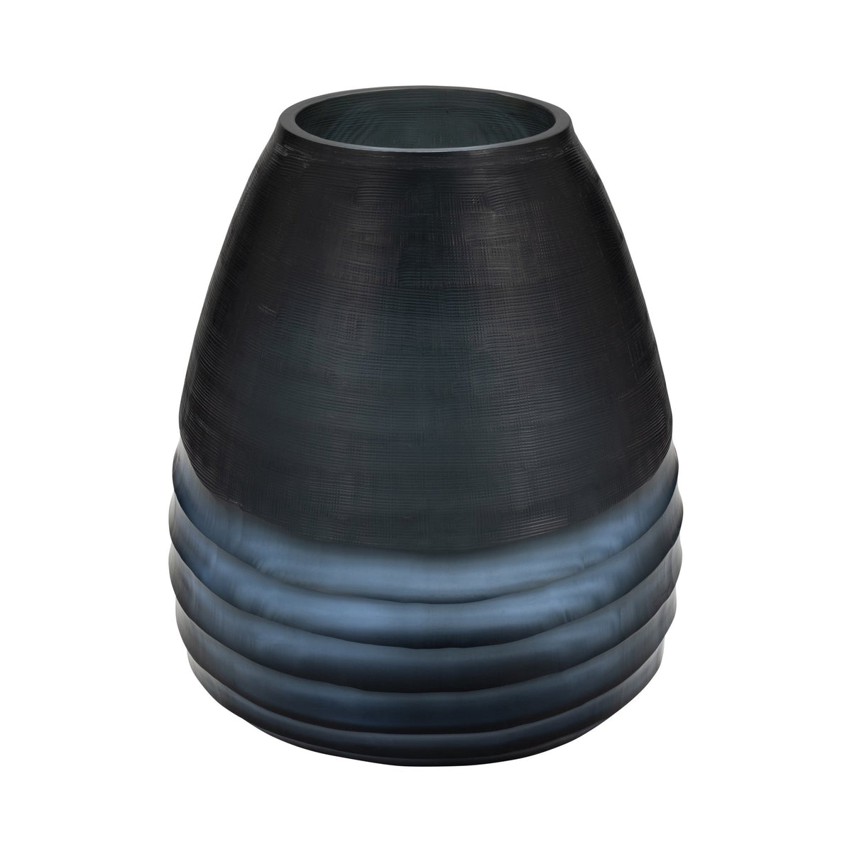 Glass, 11" Etched Vase, Blue Vases and Jars| Sagebrook Home