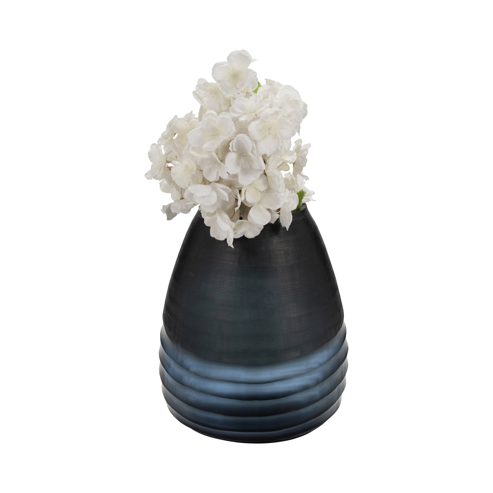 Glass, 11" Etched Vase, Blue Vases and Jars| Sagebrook Home