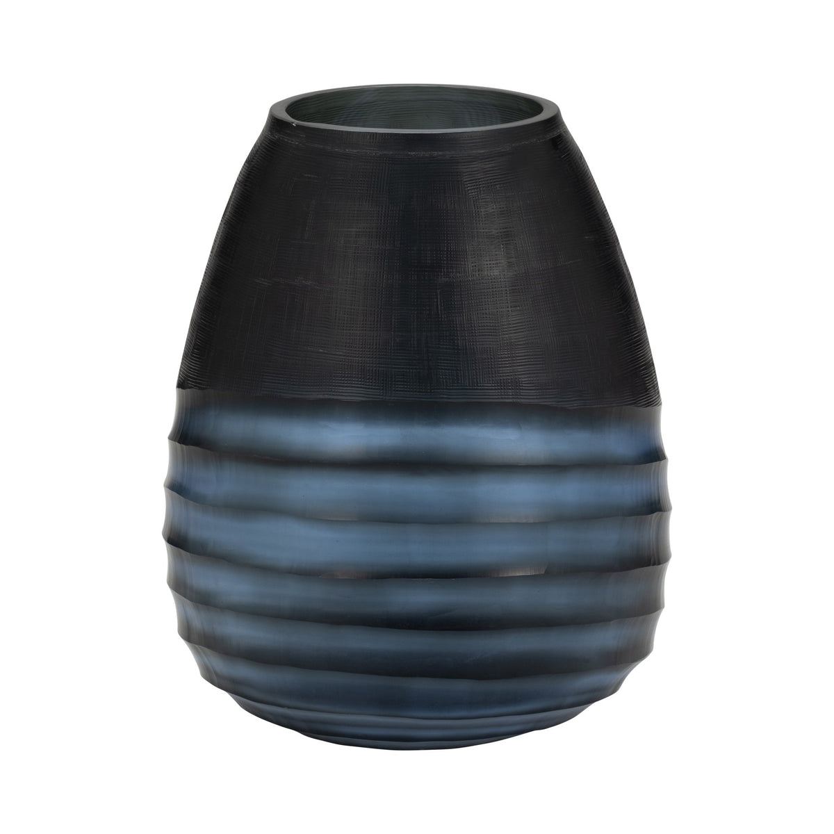 Glass, 11" Etched Vase, Blue Vases and Jars| Sagebrook Home