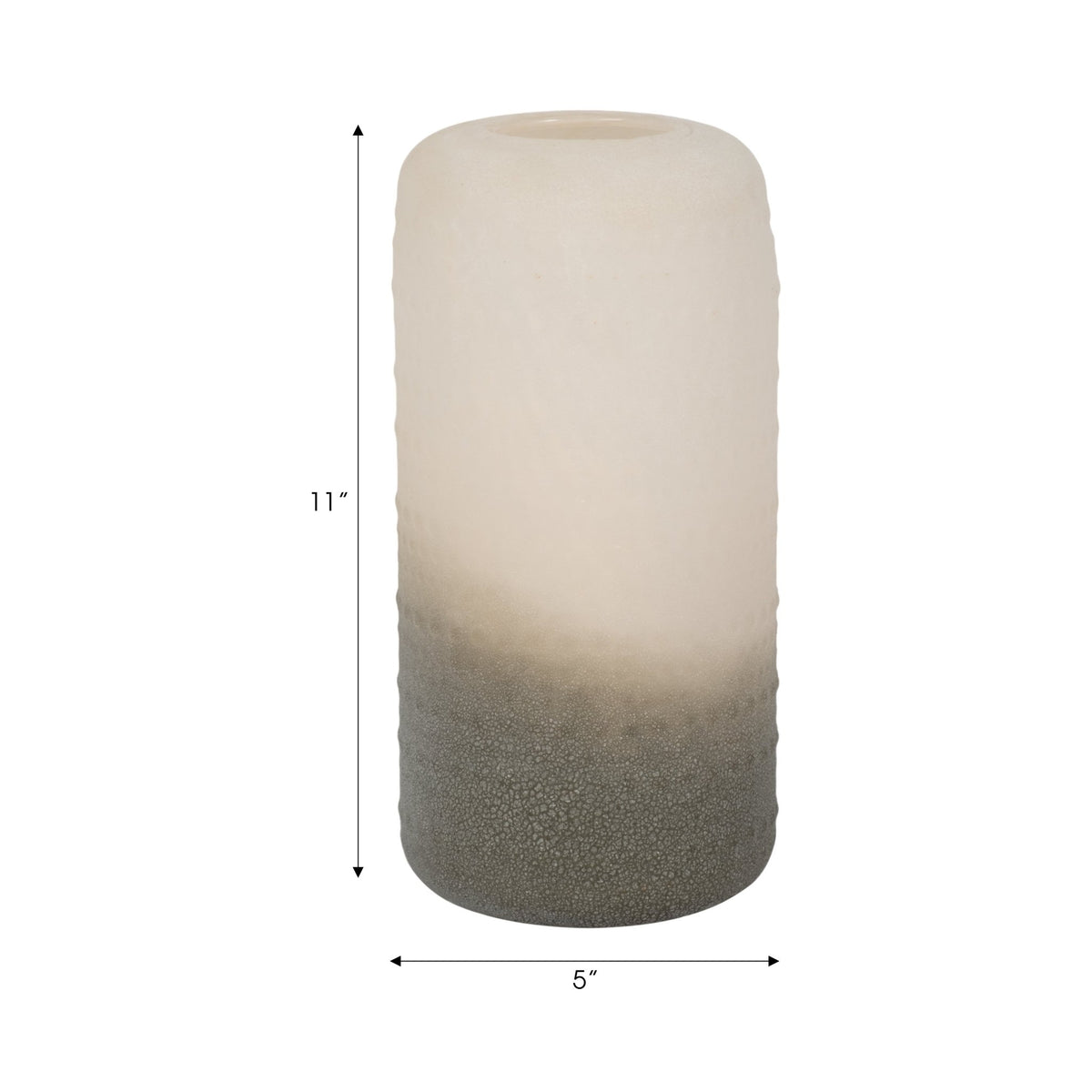 Glass 11" Textured 2-tone Vase, Vases and Jars| Sagebrook Home