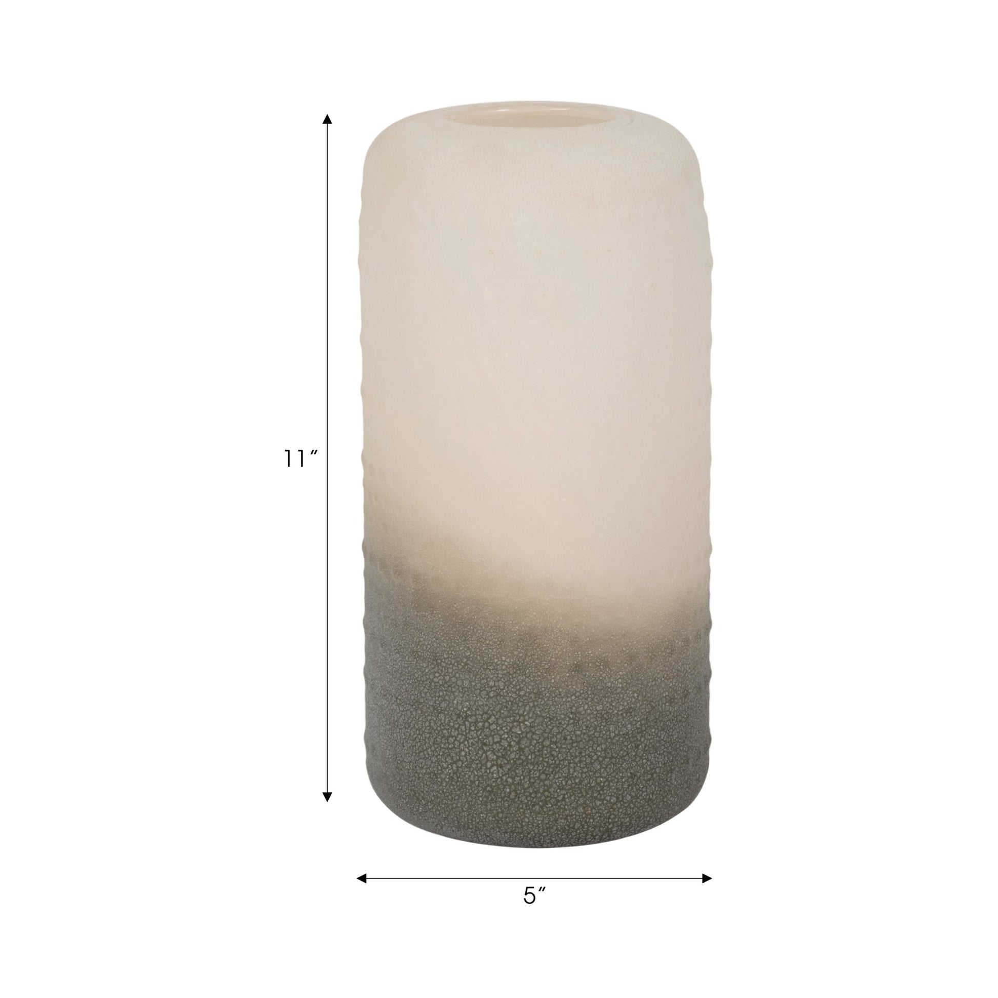 Glass 11" Textured 2-tone Vase, Vases and Jars| Sagebrook Home