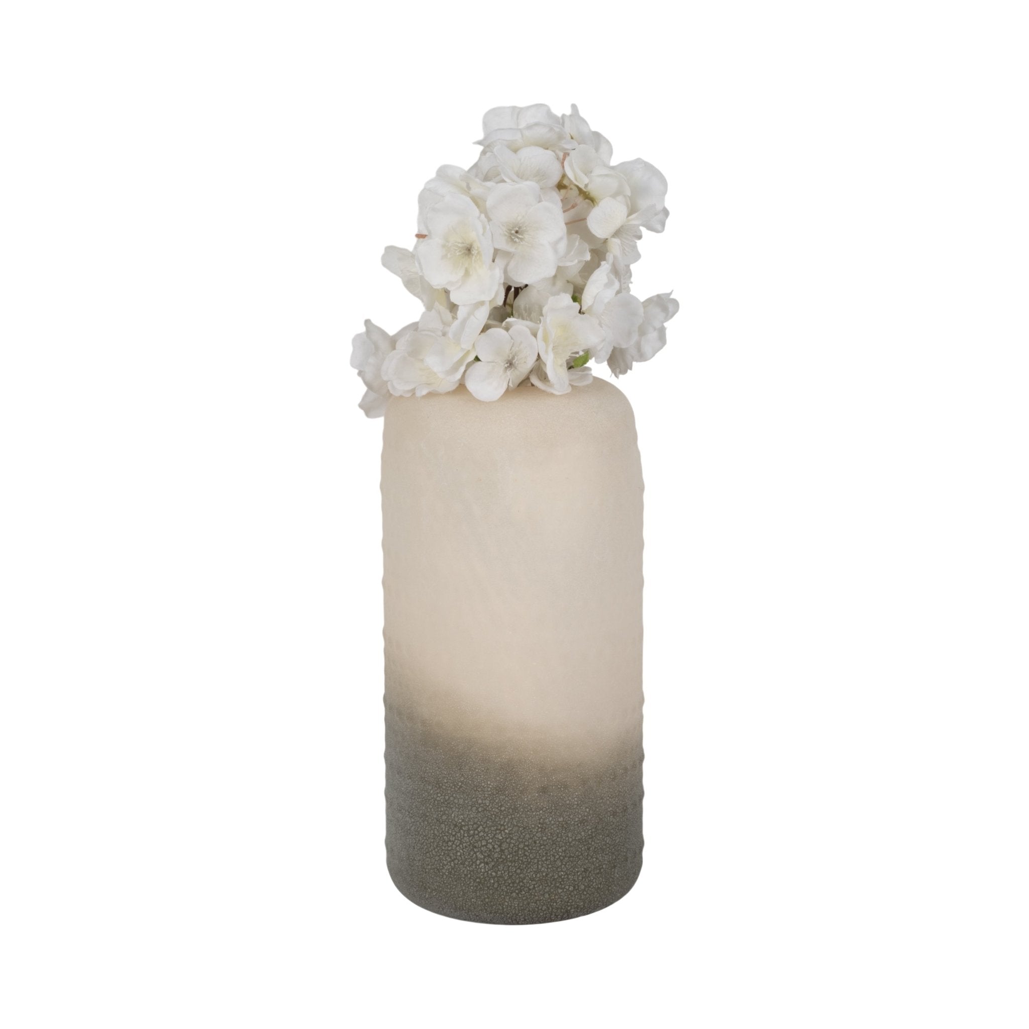 Glass 11" Textured 2-tone Vase, Vases and Jars| Sagebrook Home