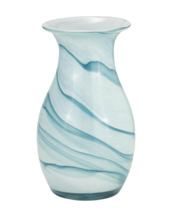 GLASS, 11"H 2-TONE VASE, BLUE/WHITE Vases and Jars| Sagebrook Home