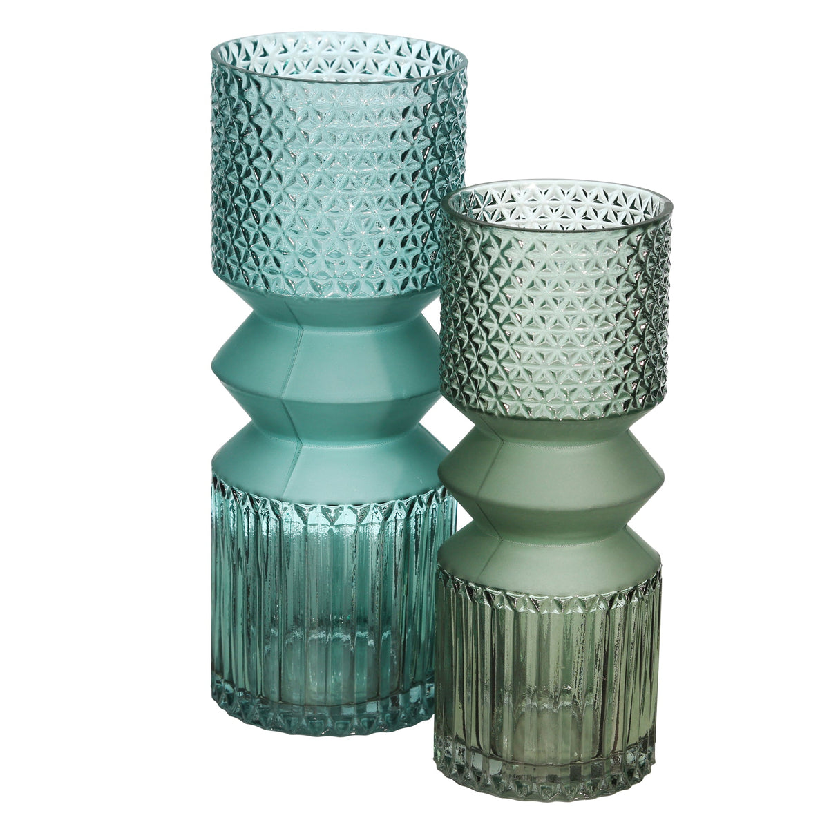 GLASS 12" MALLET VASE, TURQ Vases and Jars| Sagebrook Home