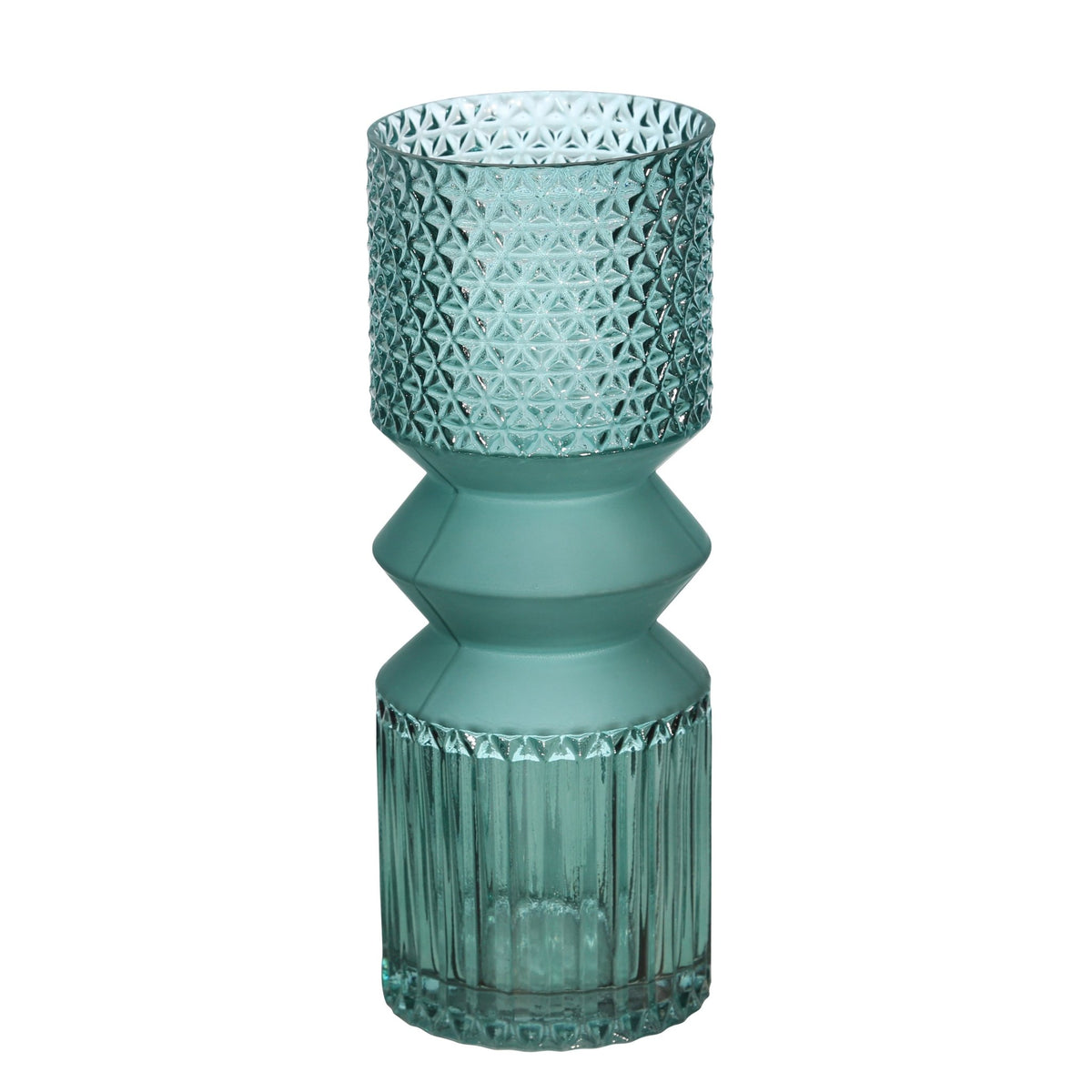 GLASS 12" MALLET VASE, TURQ Vases and Jars| Sagebrook Home