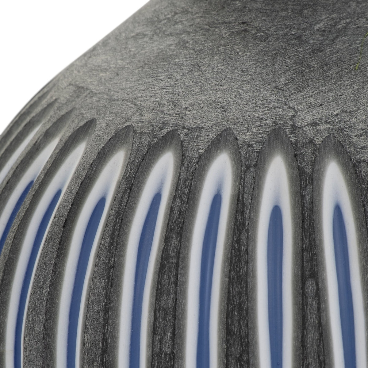 GLASS, 12" RIDGED VASE, BLUE/GRAY Vases and Jars| Sagebrook Home