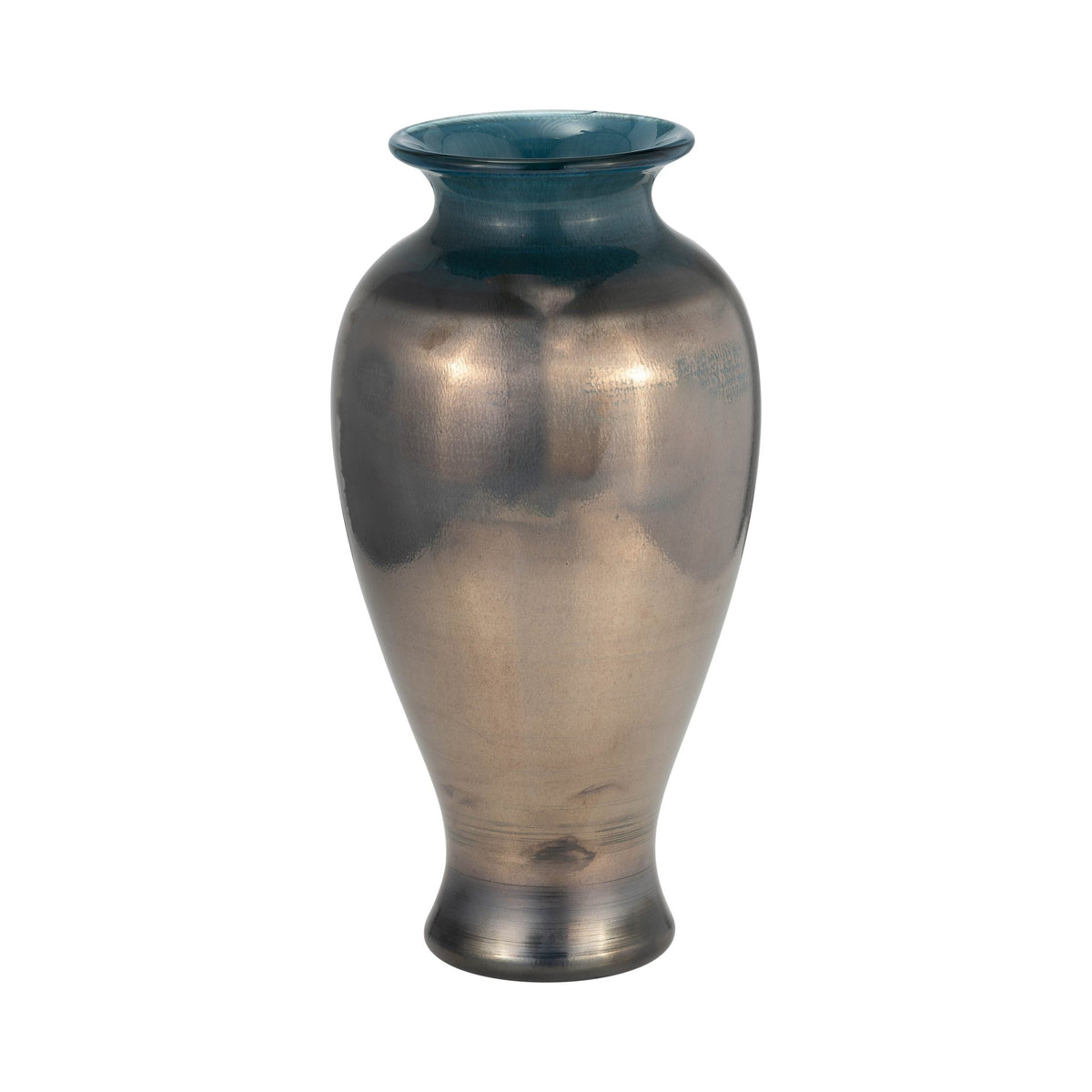 GLASS, 12"H OLPE VASE, TEAL | Sagebrook Home