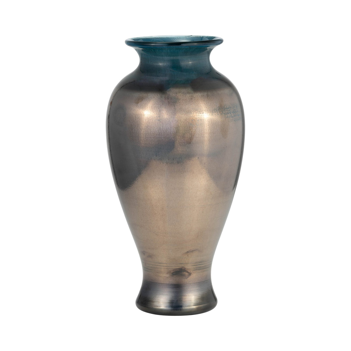 GLASS, 12"H OLPE VASE, TEAL | Sagebrook Home