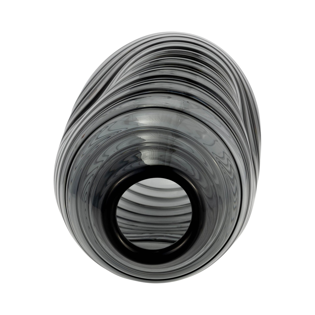 GLASS, 12"H PINCHED VASE, SMOKE Vases and Jars| Sagebrook Home