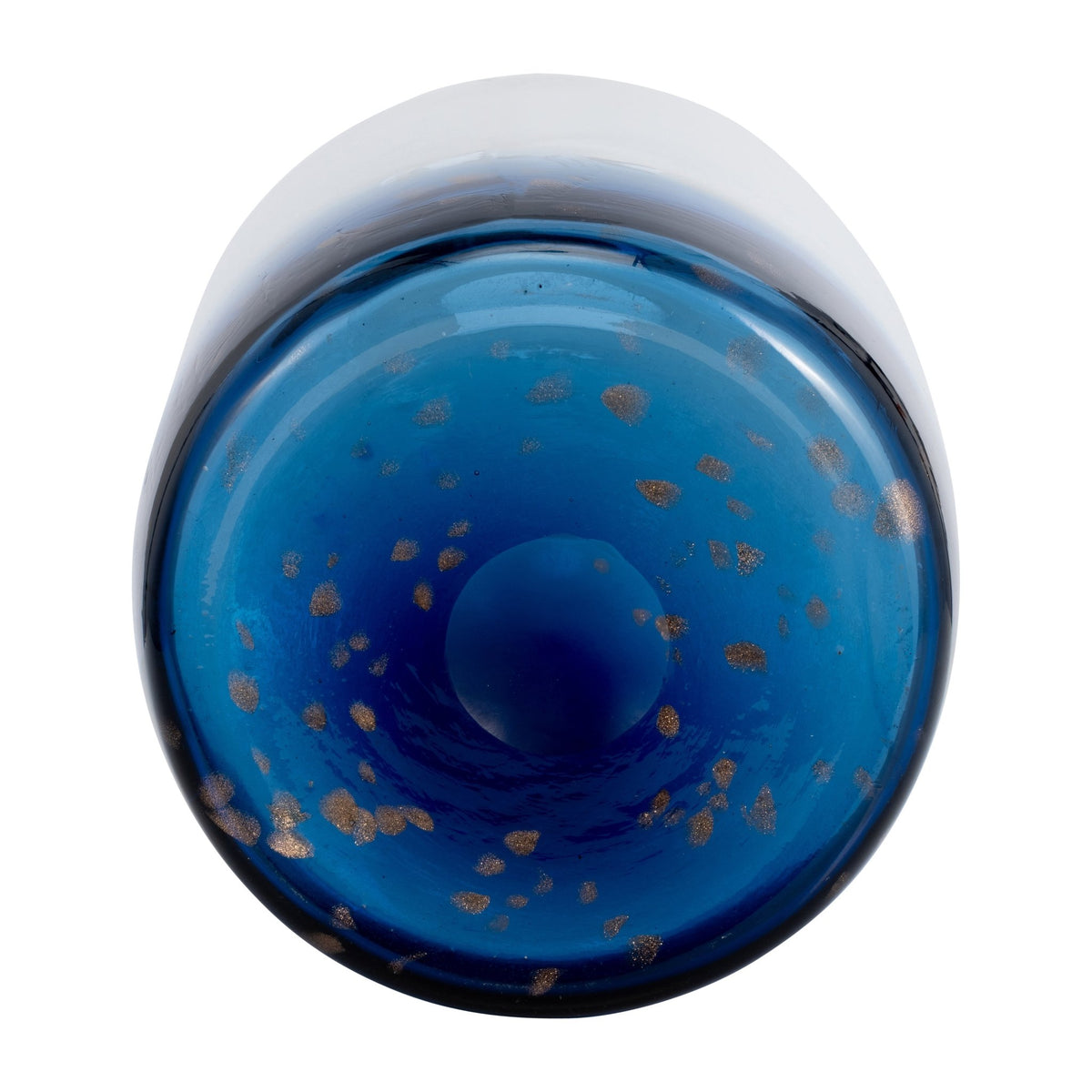 Glass, 12''H, Two Toned Vase, White/Blue Vases and Jars| Sagebrook Home