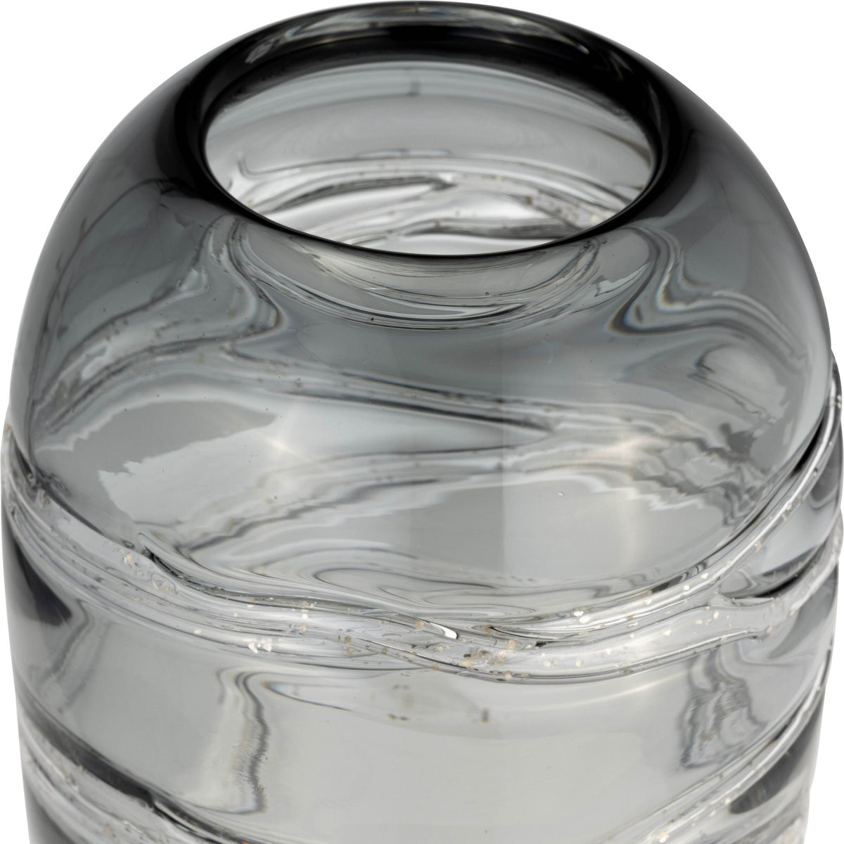 GLASS, 13"H VEINED VASE, SMOKE Vases and Jars| Sagebrook Home