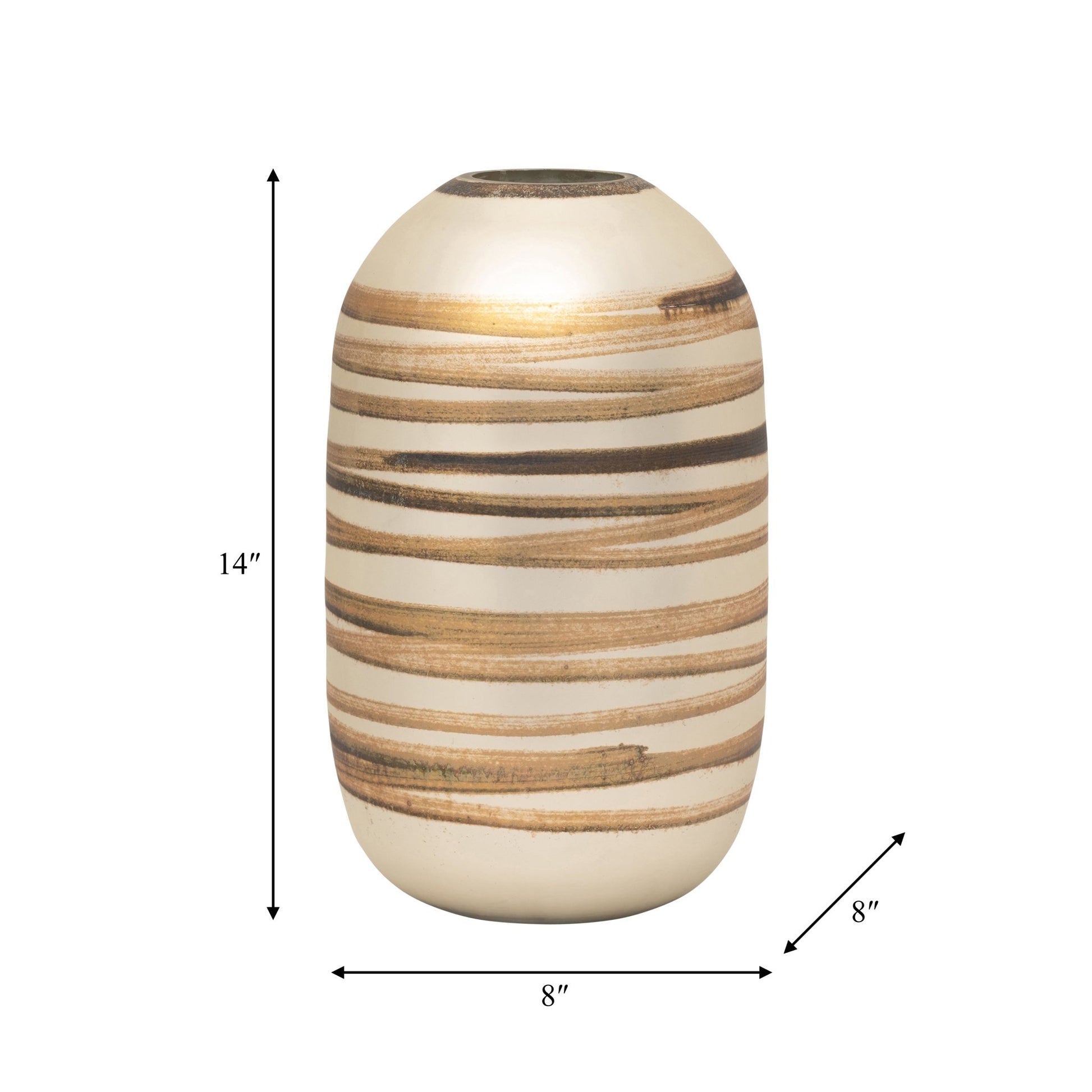 GLASS, 14" ANTIQUE RING VASE, GOLD Vases and Jars| Sagebrook Home