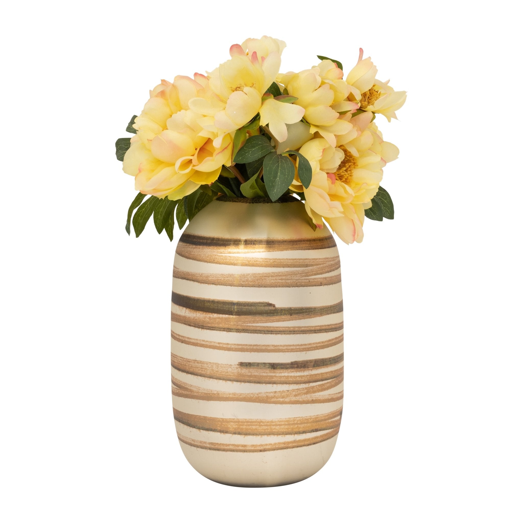 GLASS, 14" ANTIQUE RING VASE, GOLD Vases and Jars| Sagebrook Home