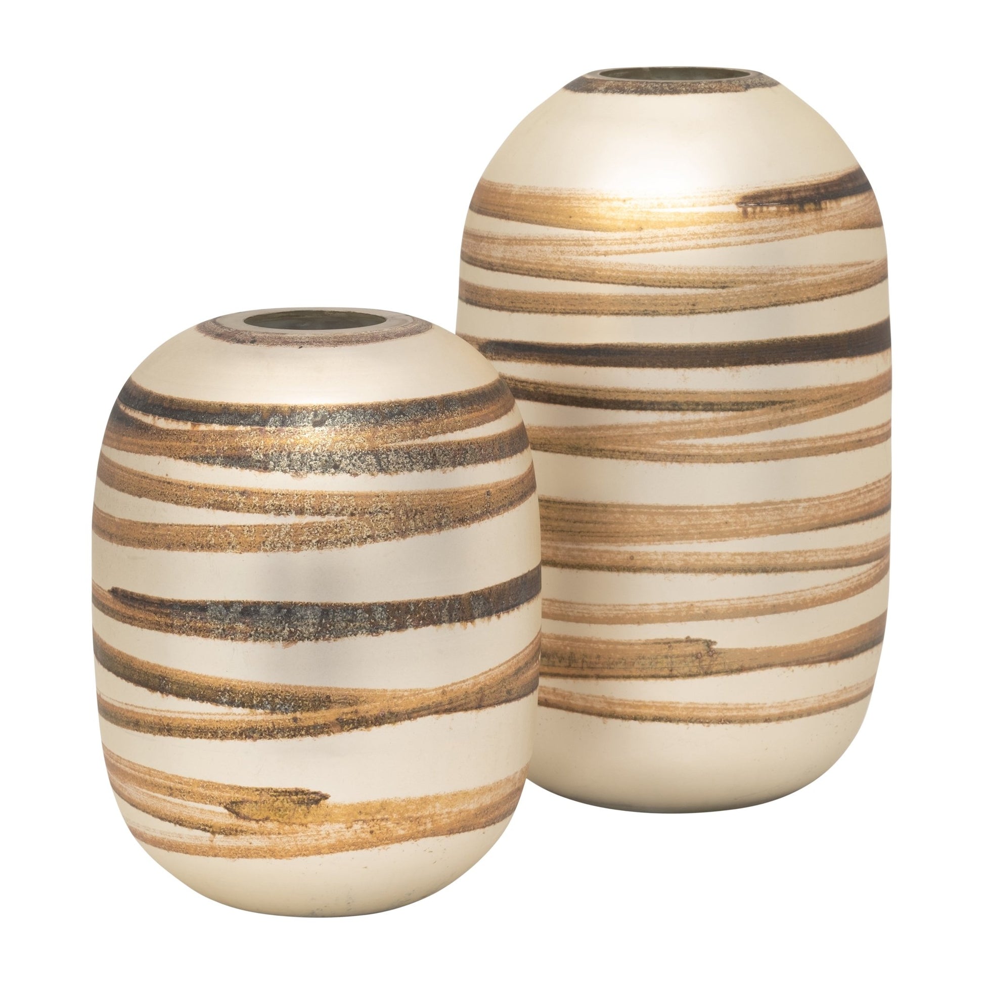 GLASS, 14" ANTIQUE RING VASE, GOLD Vases and Jars| Sagebrook Home