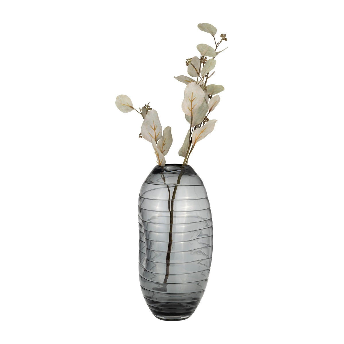 GLASS, 14"H PINCHED VASE, SMOKE Vases and Jars| Sagebrook Home