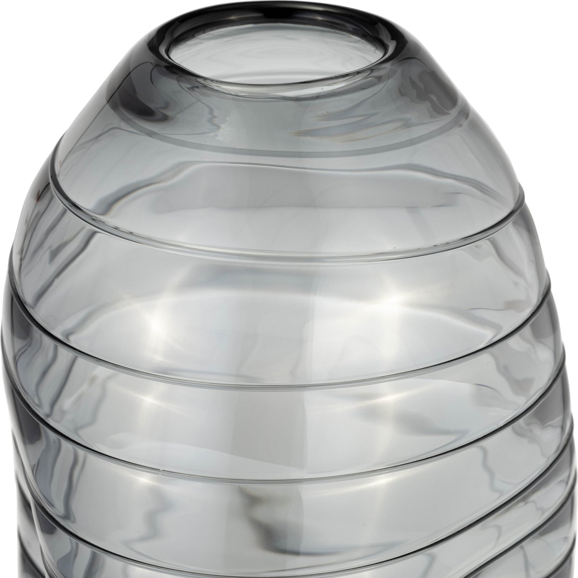 GLASS, 14"H PINCHED VASE, SMOKE Vases and Jars| Sagebrook Home