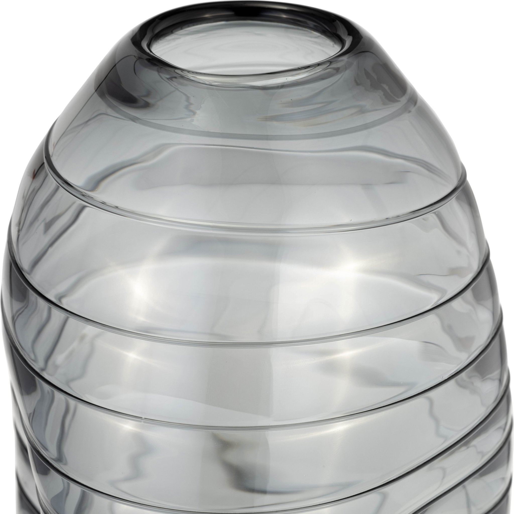 GLASS, 14"H PINCHED VASE, SMOKE Vases and Jars| Sagebrook Home