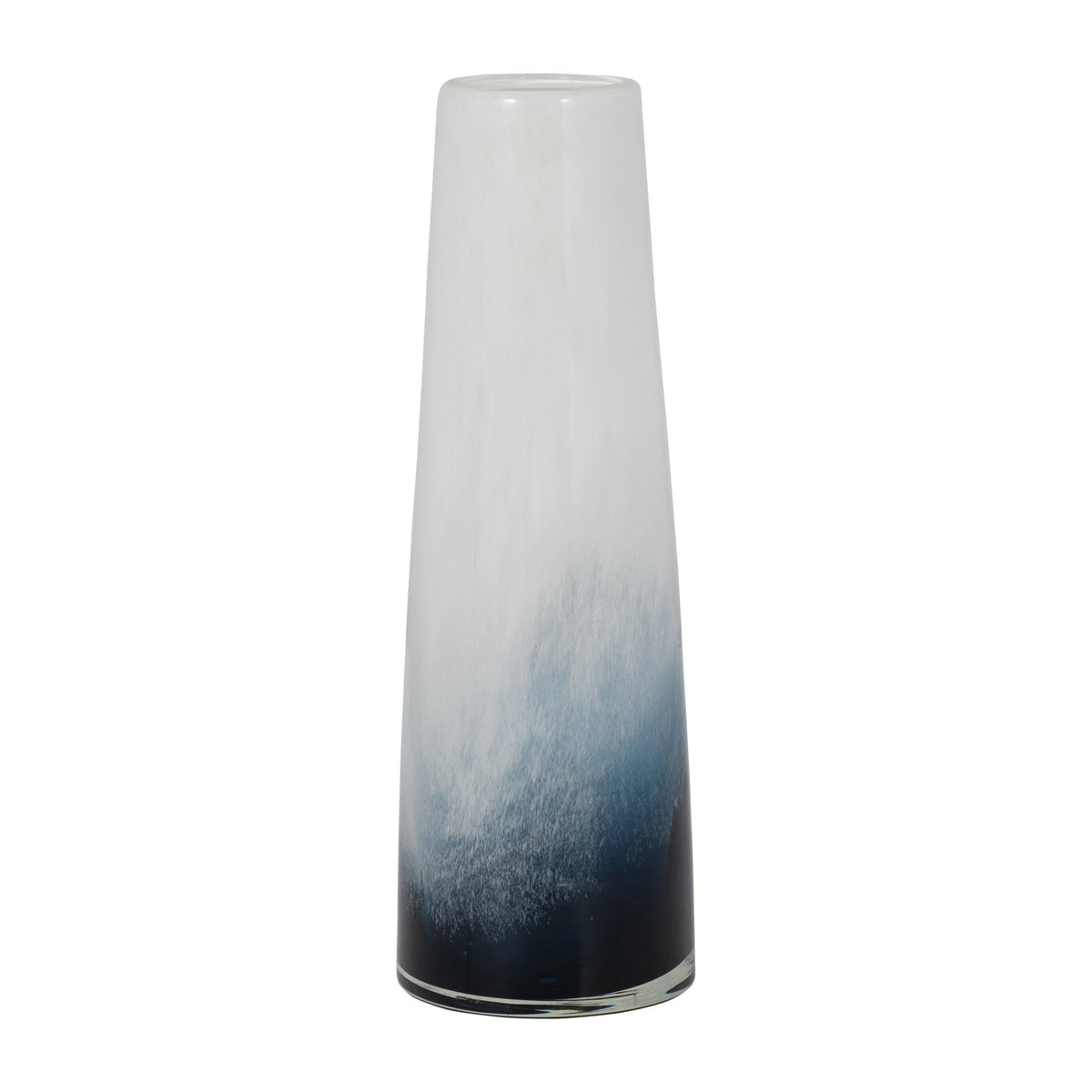 GLASS, 15" BLUE WATERS VASE, BLUE/WHITE Vases and Jars| Sagebrook Home