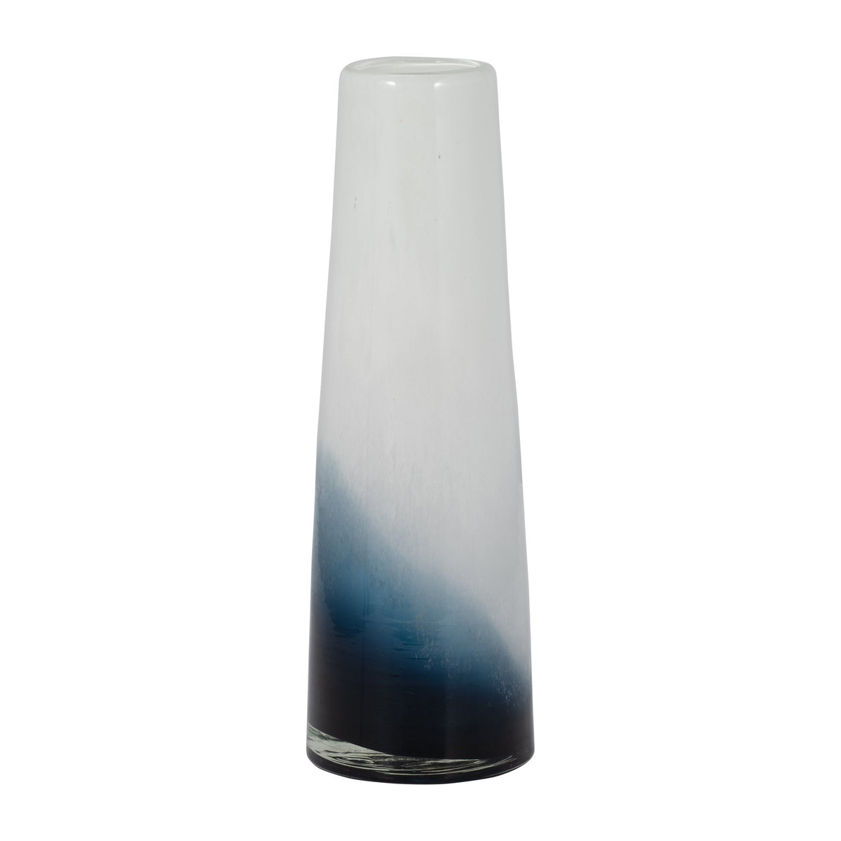 GLASS, 15" BLUE WATERS VASE, BLUE/WHITE Vases and Jars| Sagebrook Home