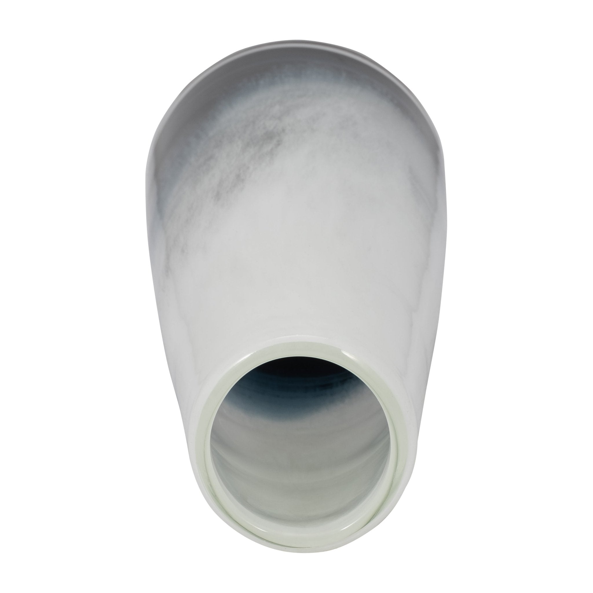 GLASS, 15" BLUE WATERS VASE, BLUE/WHITE Vases and Jars| Sagebrook Home