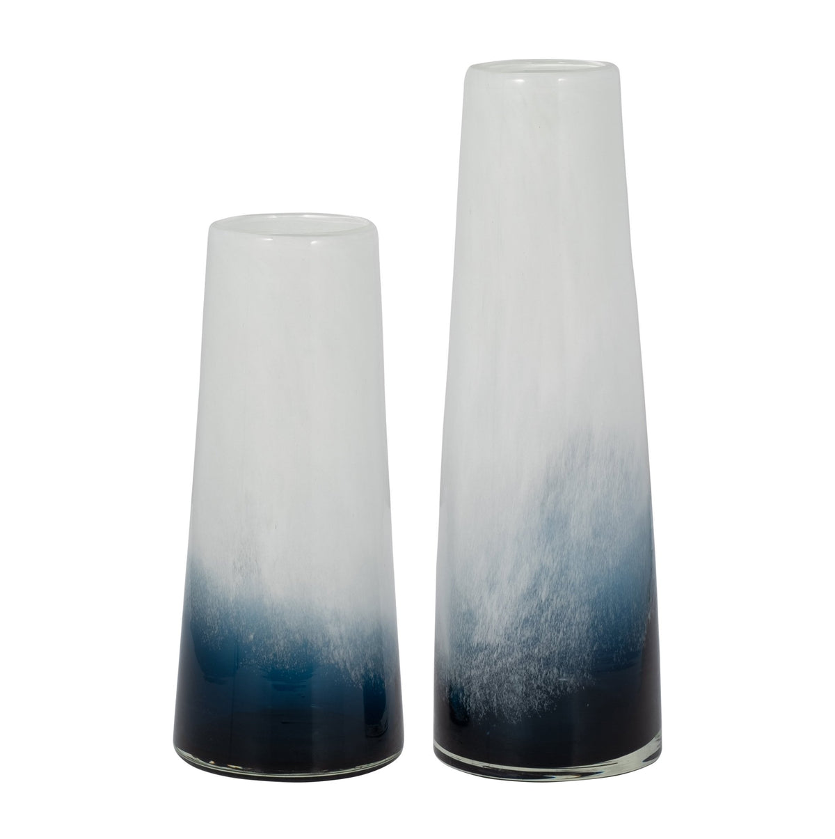 GLASS, 15" BLUE WATERS VASE, BLUE/WHITE Vases and Jars| Sagebrook Home