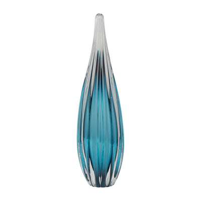 GLASS, 15" PAPERWEIGHT TEAL - Al Rugaib Furniture