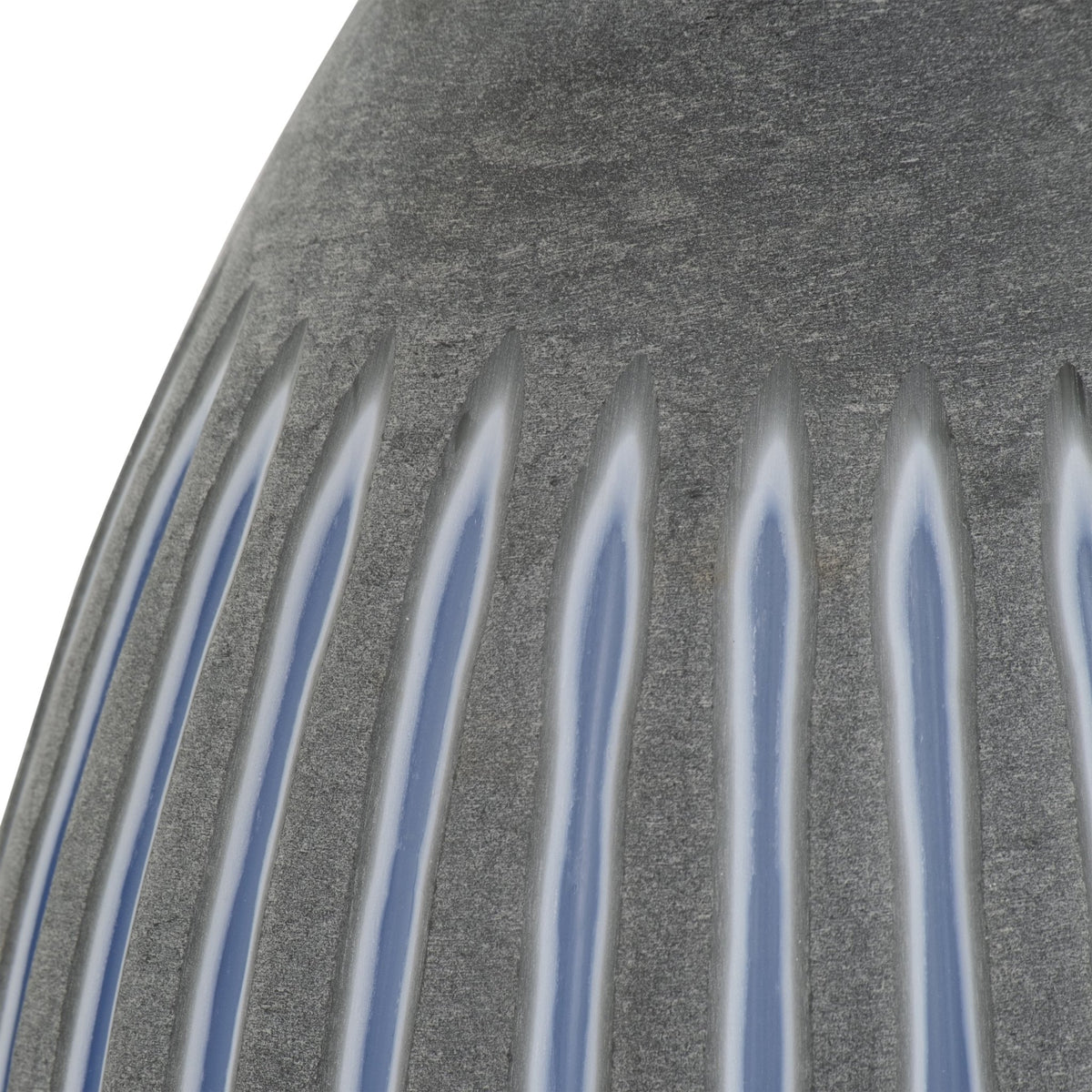 GLASS, 17" RIDGED VASE, BLUE/GRAY Vases and Jars| Sagebrook Home