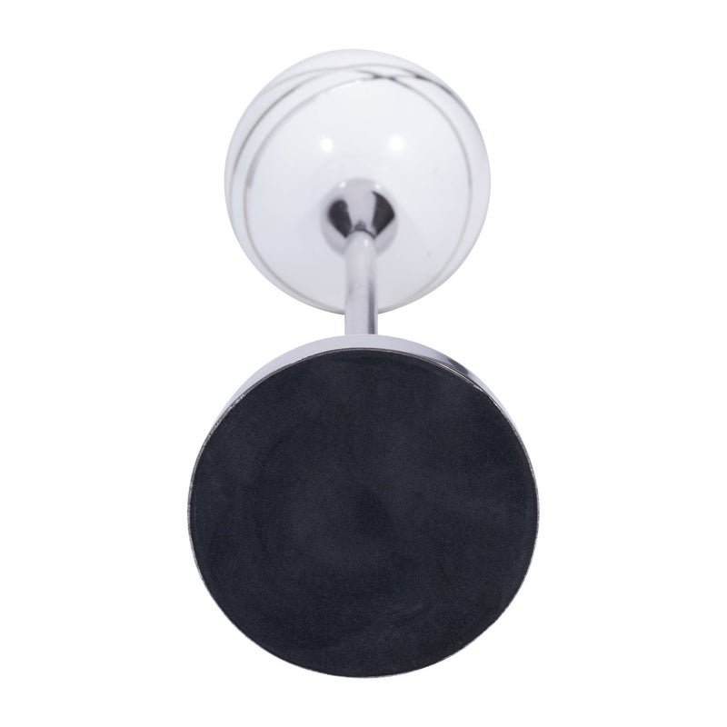 GLASS, 17" VOTIVE HOLDER W/ STAND, WHITE/SILVER - Al Rugaib Furniture