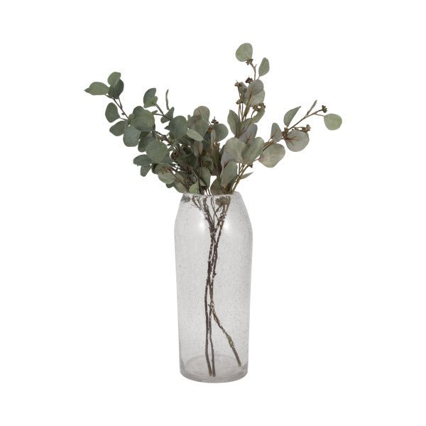 GLASS, 19" FLOOR VASE BUBBLE CLEAR Vases and Jars| Sagebrook Home