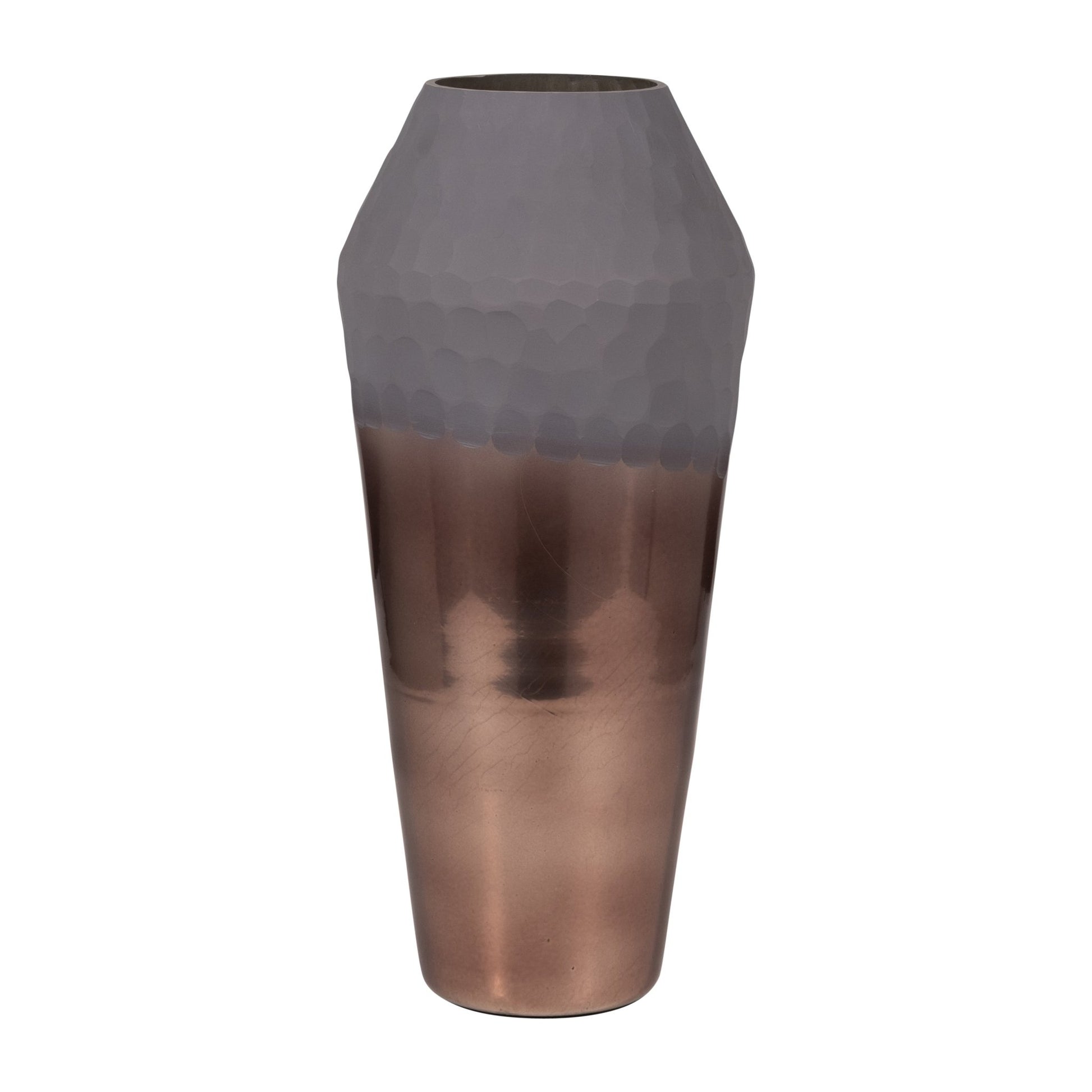 GLASS, 2-TONE HAND-CUT VASE, METALLIC Vases and Jars| Sagebrook Home