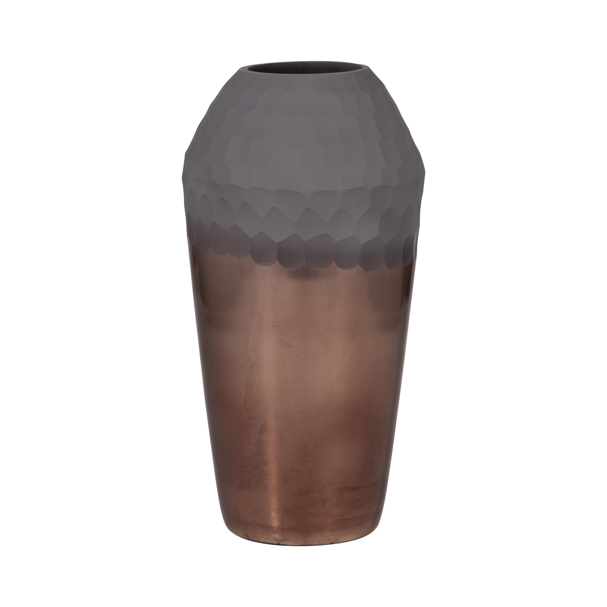GLASS, 2-TONE HAND-CUT VASE, METALLIC Vases and Jars| Sagebrook Home