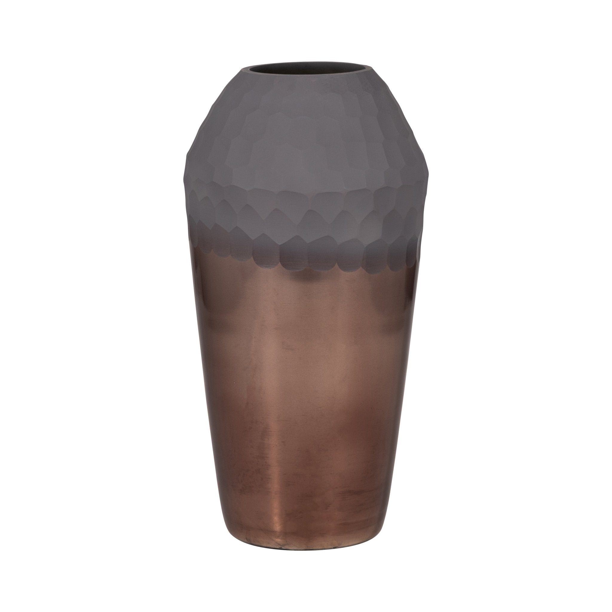 GLASS, 2-TONE HAND-CUT VASE, METALLIC Vases and Jars| Sagebrook Home