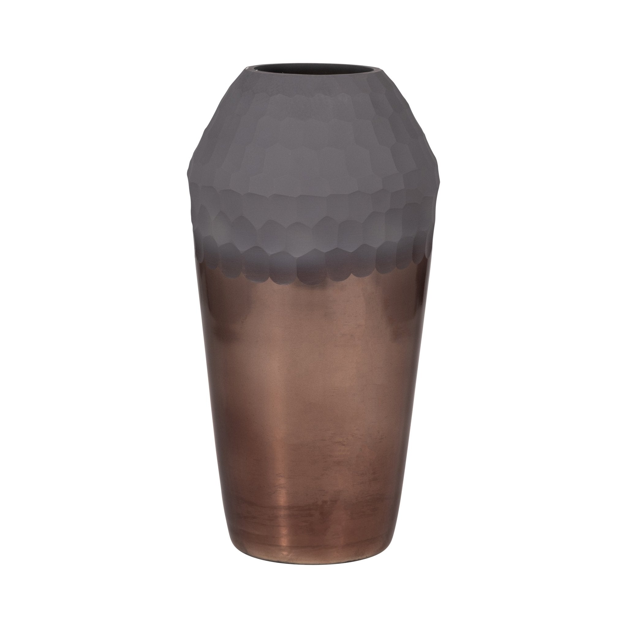 GLASS, 2-TONE HAND-CUT VASE, METALLIC Vases and Jars| Sagebrook Home