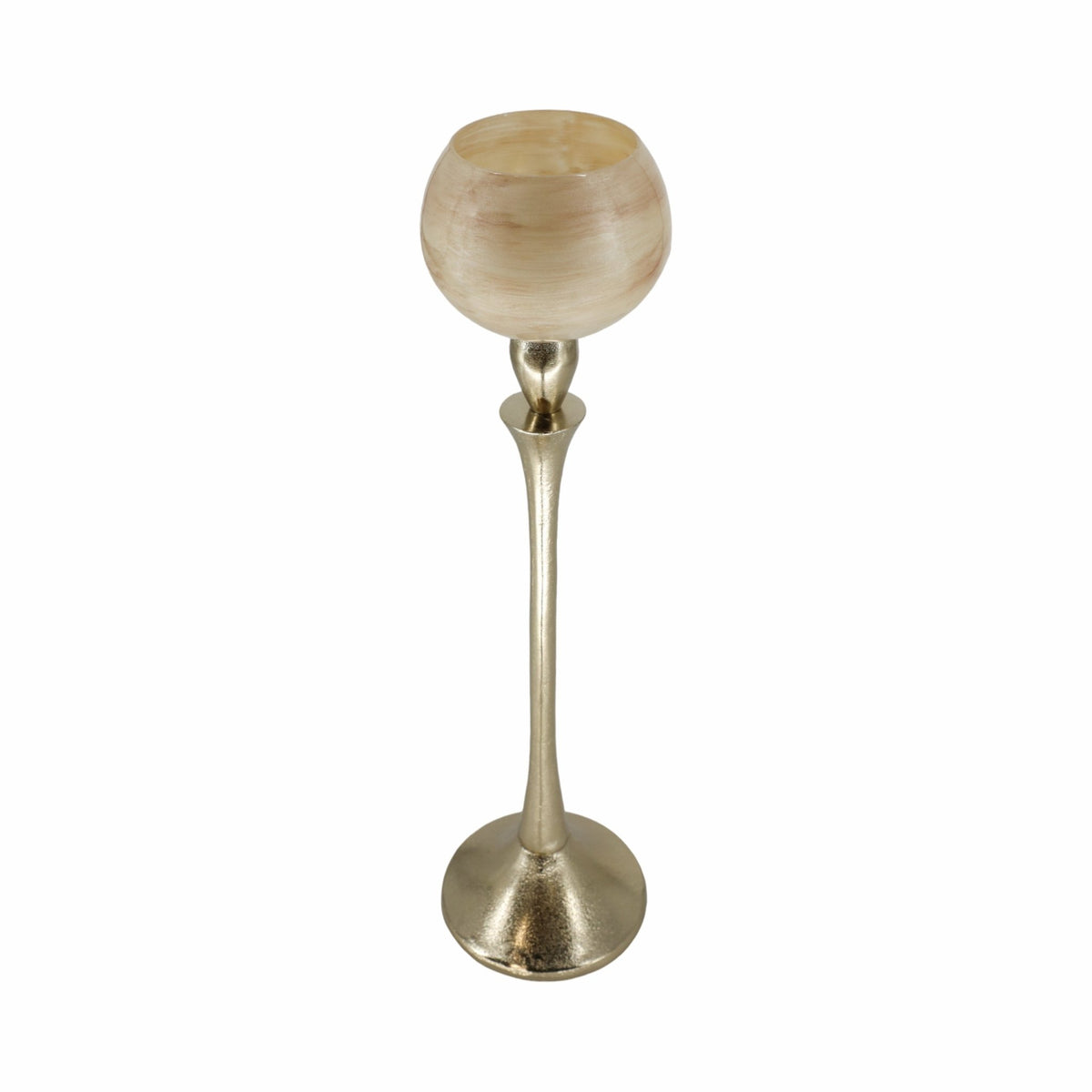 GLASS 20" GOBLET VOTIVE HOLDER, OPAL Candle Holders| Sagebrook Home
